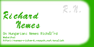 richard nemes business card